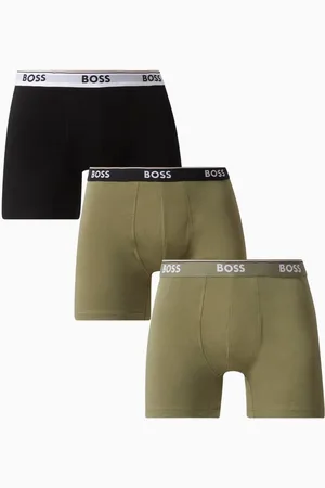 HUGO BOSS Logo Boxer Briefs in Stretch Cotton, Set of 3