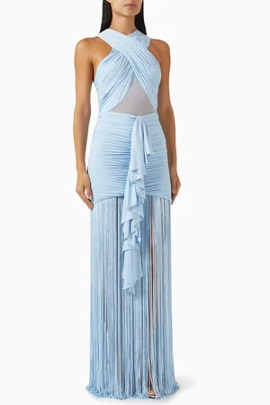 Bronx and Banco Valeria Fringe Maxi Dress