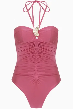 PATBO Seashell Halterneck One-piece Swimsuit in Lycra