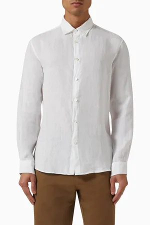 Sunspel Long-sleeve Shirt in Linen