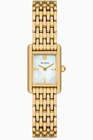 Tory Burch Mini Eleanor Chronograph Steel Watch, 19mm x 28mm