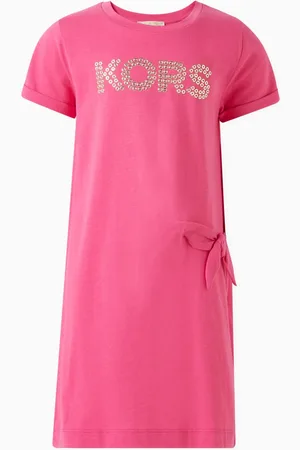 Michael Kors Embellished Logo T-shirt Dress in Cotton