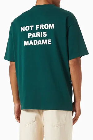 Drôle de Monsieur Le T-shirt Slogan in Cotton Interlock