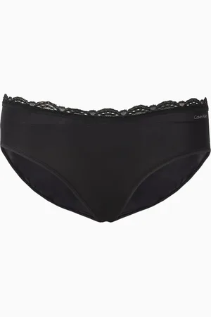 Calvin Klein Lace-trim Hipster Briefs in Stretch-nylon