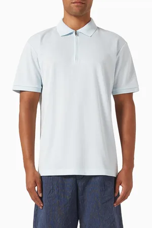 SELECTED Zipper Polo Shirt in Interlock