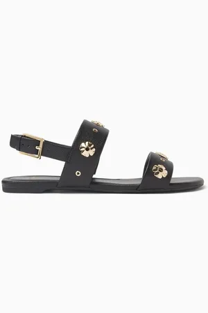 Kate Spade Flower Stud Sandals in Leather