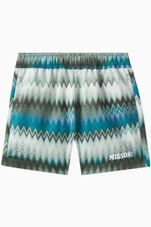 Missoni Chevron Print Swim Shorts in Nylon