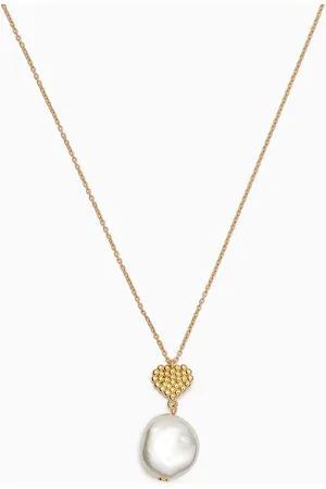 Damas Kiku Pearl Heart Necklace in 18kt Gold