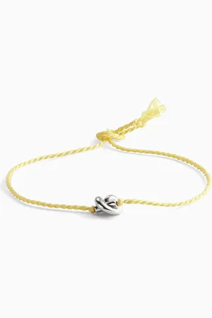 Bottega Veneta Friendship Bracelet in Silk & Sterling Silver