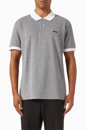 HUGO BOSS Logo Polo Shirt in Cotton-piqué