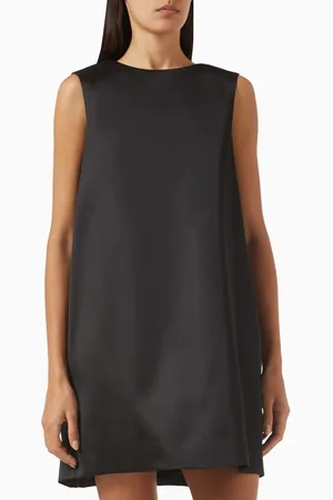 COS Satin Racer-Neck Mini Dress