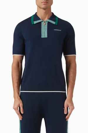 Casablanca Tennis Polo Shirt in Merino Wool