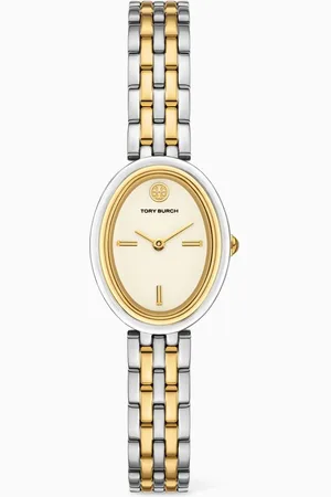 Tory Burch Oval Stainless Quartz Watch, 22 x 28mm