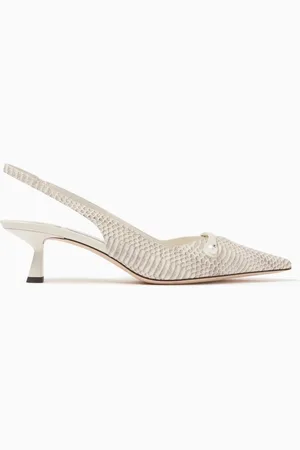 Jimmy Choo Amita 45 Slingback Pumps in Snake-print Nappa Leather