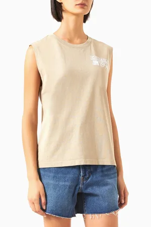 Sporty & Rich Finish Line Muscle T-shirt in Cotton