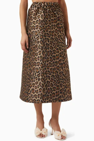 Kate Spade Classic Leopard-print Midi Skirt