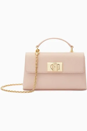 Furla 1927 MINI CROSSBODY IN LEATHER WITH TOP HANDLE DETAIL WITH FLAP AND CHAIN STRAP DETAIL:Light/Pastel :One Size|218417679
