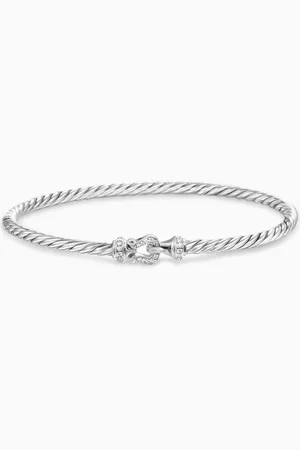 David Yurman Classic Diamond Cable Bracelet in Sterling