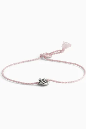Bottega Veneta Friendship Bracelet in Silk & Sterling Silver