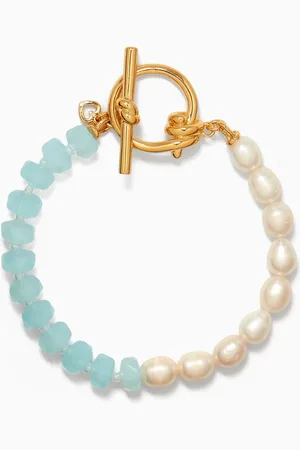 Kate Spade Pearl & Crystal Bracelet in Gold-tone Brass