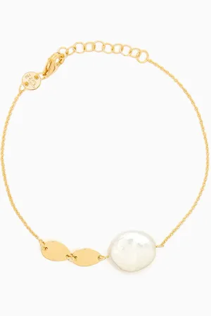 Damas Kiku Pearl Bracelet in 18kt Gold
