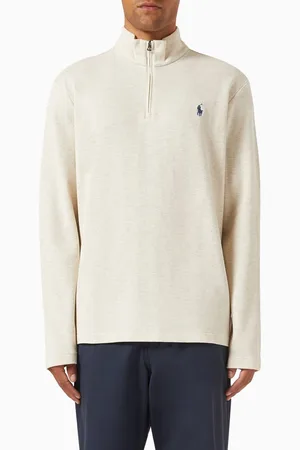 Ralph Lauren Pony Half-zip Sweatshirt in Cotton