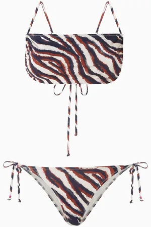 MANEBI Zebra-print Bikini Set