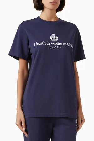 Sporty & Rich H&W Crest T-shirt in Cotton