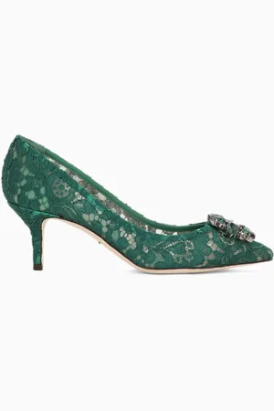 Dolce & Gabbana Bellucci Rainbow 60 Brooch Pumps in Lace