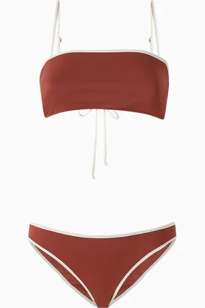 MANEBI Edged Open-back Bralette Bikini Set