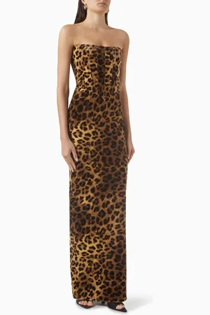 Ilkyaz Ozel Ambra Leopard-print Maxi Dress in Cotton