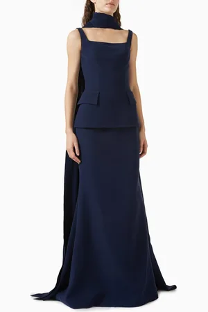 Azzi & Osta Peplum Dress & Scarf Set