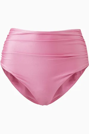 Simkhai Lilly Ruched Bikini Briefs in Stretch Nylon