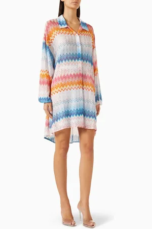 Missoni Chevron Chemisier Blouse in Cotton Blend