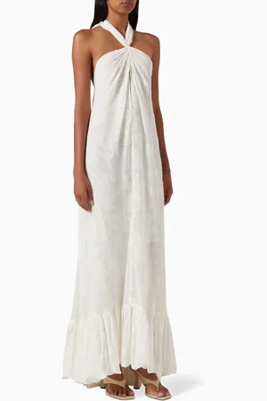 Hemant & Nandita Nera Halter Maxi Dress in Viscose