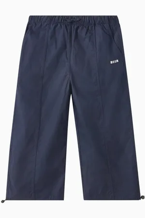 Msgm Wide-leg Pants in Cotton-poplin