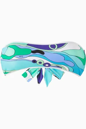 Puccini Orchidee-print Bandeau Bikini Top