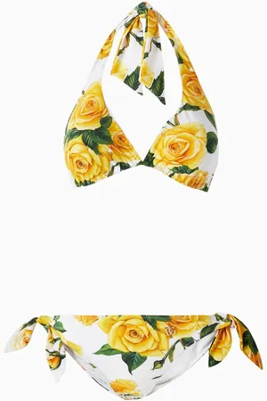 Dolce & Gabbana Rose-print Bikini Set