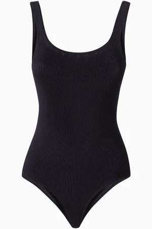 MANEBI One-piece Swimsuit in Seersucker-fabric