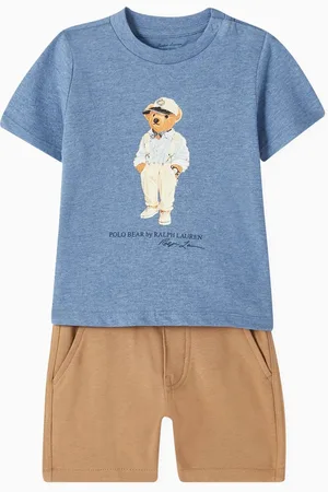 Ralph Lauren Polo Bear T-shirt & Shorts Set in Cotton-blend