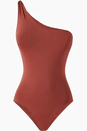 MANEBI Twisted One-Shoulder One-Piece Swimsuit