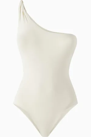 MANEBI Twisted One-Shoulder One-Piece Swimsuit
