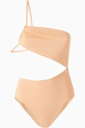 MANEBI Cut-out One-shoulder One-piece Swimsuit