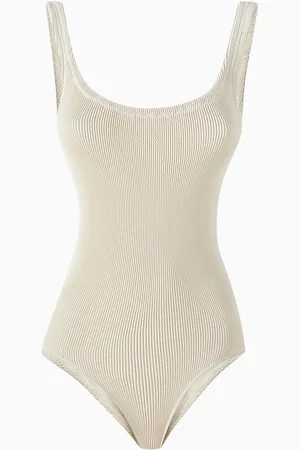 MANEBI One-piece Swimsuit in Seersucker