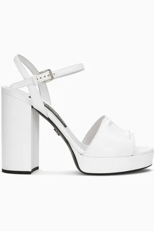 Dolce & Gabbana Logo 85 Platform Sandals in Calf Skin Leather