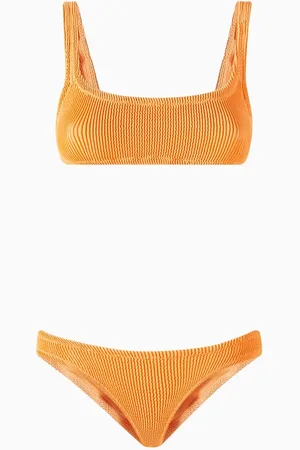 MANEBI Bralette Bikini Top in Seersucker-fabric