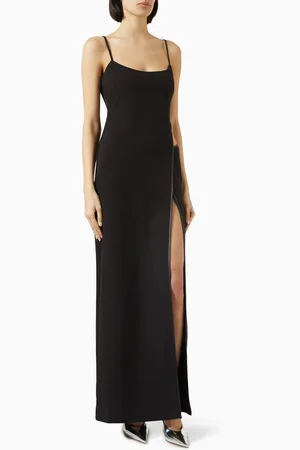 ET OCHS Neena Slit Maxi Dress in Recycled Polyester Blend
