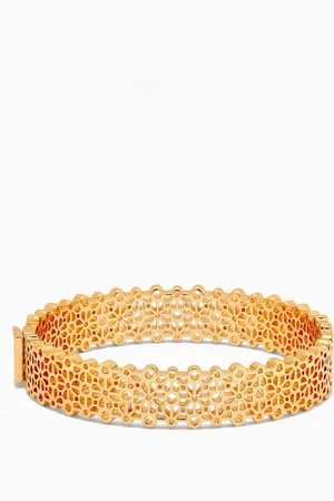 Kate Spade Thin Floral Bangle in -tone Brass