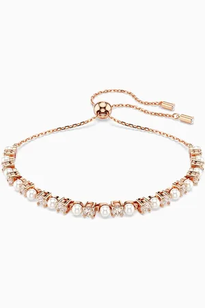 Swarovski Matrix Tennis Bracelet in Rose-gold Plated Metal