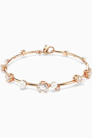 Swarovski Constella Tennis Bracelet in Rose-gold Plated Metal